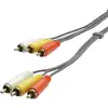 Image de Câble de raccordement SpeaKa Professional SP-1300792 [3x Cinch-RCA mâle - 3x Cinch-RCA mâle] 3 m noir