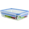 Image de Emsa 508542 Boîte alimentaire rectangulaire avec couvercle, 1.2 Litres, Transparent/bleu, Clip & Close