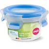 Image de Emsa 508550 Boîte alimentaire ronde avec couvercle, 0.15 Litre, Transparent/bleu, Clip & Close