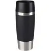 Image de Emsa Travel Mug, Mug isotherme, 0,36 L, 100% sûr, 100% hermétique, Base antidérapante, Boissons chaudes et froides, Bonne prise en main, Noir 513361