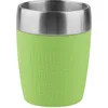 Image de Emsa 514516 TRAVEL CUP tasse isotherme, mug avec couvercle, revêtement silicone, 200ml, Citron vert