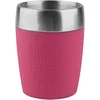 Image de Emsa 514517 TRAVEL CUP tasse isotherme, mug avec couvercle, revêtement silicone, 200ml, Framboise