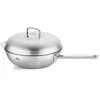 Image de Fissler Collection Original-Profi Wok En Acier Inoxydable (32 cm, 6,4 l) Avec Couvercle Métallique, 5 Couches De Matériau Premium, Répartition Optimale De La Chaleur, Compatible Induction