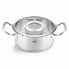 Image de Fissler Collection Original-Profi Sautoir (20 cm, 2,6 l) En Acier Inoxydable, Cocotte Avec Couvercle En Verre, Compatible Induction, Argenté