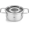 Image de Fissler Collection Pure Faitout En Acier Inoxydable (16 cm, 1,9 l) Avec Couvercle En Verre Et Graduation Intérieure, Compatible Induction, Argenté