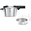Image de Fissler Vitaquick Autocuiseur (4,5 L, Diamètre 22 cm), avec Insert, en Acier Inoxydable, 2 Niveaux de Cuisson, Fabriqué en Allemagne, Induction
