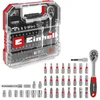 Image de Original Einhell L-CASE 37 pcs. set d'embouts et de cliquets (embouts de 25 mm, cliquet, porte-embouts à changement rapide, clé à douille, adaptateur, rallonge de douille, boîte de rangement incluse)