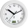Image de Horloge murale TFA Dostmann 60.3501 radiopiloté(e) 17.5 cm x 55 mm blanc pour salle de bain / pièce humide