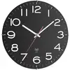 Image de Horloge murale TFA Dostmann 60.3509 radiopiloté(e) 30 cm x 40 mm noir