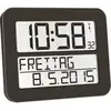 Image de Horloge murale TFA Dostmann 60.4512.01 radiopiloté(e) 25.8 cm x 21.2 cm x 3 cm noir