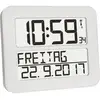 Image de Horloge murale TFA Dostmann 60.4512.02 radiopiloté(e) 25.8 cm x 21.2 cm x 3 cm blanc, noir grand écran