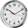 Image de Horloge murale TFA Dostmann 60.3529.02 radiopiloté(e) 22 cm x 45 mm aluminium mécanisme dhorloge silencieux, fonction déconomie dénergie