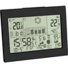 Image de TFA Dostmann Station météo sans fil Horizon, 35.1155.01, avec capteur extérieur, phase de lune, pression atmosphérique, lever/coucher du soleil, prévisions météo, horloge radio-pilotée, noir