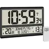Image de Horloge murale TFA Dostmann 60.4521.01 radiopiloté(e) 36 cm x 2.8 cm x 23.5 cm noir grand écran