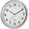 Image de Horloge murale TFA Dostmann 60.3545.02 radiopiloté(e) 40 cm x 5 cm x 40 cm argent grand écran