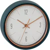Image de TFA Dostmann Horloge Murale analogique 60.3547.20 avec Horloge Radio-pilotée en métal avec Aiguilles Couleur cuivre Vert pétrole 223 x 70 x 223 mm