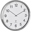 Image de Horloge murale TFA Dostmann 60.3548.02 radiopiloté(e) 50.8 cm x 65 mm blanc, argent grand écran
