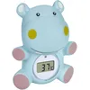 Image de TFA Dostmann Thermomètre de bain numérique pour bébés, 30.2034.14, HIPPO, pour enfants/seniors, contrôle de la température de l'eau, pour piscines/spas, en forme d'hippopotame, mignon, bleu
