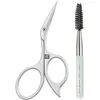 Image de ZWILLING Ciseaux à sourcils (Avec design de ciseaux coudés et lames ultrafines avec brosse à sourcils), Premium, argent
