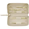 Image de ZWILLING Manucure kit (5 pièces, étui en cuir véritable, set de voyage, avec ciseaux à ongles et ciseaux à cuticules), Premium, Gold Edition