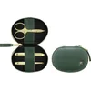 Image de ZWILLING Set manucure et pédicure 3 pièces, ciseaux combinés pour ongles, étui en cuir de pomme vegan, vert