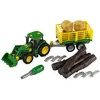 Image de klein - 3906 - Tracteur à monter John Deere avec remorque transformable Multicouleur