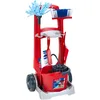 Image de Theo Klein 6741 Chariot de ménage Vileda | avec balaà Franges,Seau et Beaucoup d'autres Accessoires en Design Vileda | Dimensions du Chariot 29cm x 24cm x 60cm | Jouet pour Enfants à partir de 3 Ans