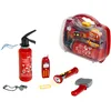 Image de Theo Klein 8984 Mallette Pompier - Nombreux Accessoires : Lampe Torche avec Fonction Lumineuse, extincteur avec vaporisation, téléphone, etc. - Dimensions : 27 x 9,5 x 23 cm - pour Enfants dès 3 Ans