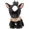 Image de Depesche 13186 Miss Melody - Doudou Cheval Black Angel en Noir et Blanc, Peluche d'environ 20 cm avec Tapis de Selle