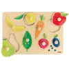 Image de HABA Puzzle à Boutons Fruits et Couleurs   Premier Puzzle en Bois avec Gros Boutons   Apprendre Les Couleurs et reconnaître Les Formes   pour Enfants dès 12 Mois   2011811001