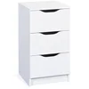 Image de Inter Link - Commode - 3 tiroirs - Meuble à tiroirs - Meuble d'appoint - Buffet - Mélaminé - Blanc - Tiroirs avec poignées encastrées - Westphalen 3
