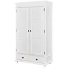 Image de Inter Link - Armoire - Armoire de campagne - Armoire de chambre - Armoire de vestiaire - Pin massif - Blanc laqué - Danz