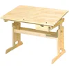 Image de Inter Link Bureau Étudiant Bureau Table de Travail Bureau Enfants Bois Massif MDF Peint en Blanc LxHxP: 109 x 63-96 x 55 cm