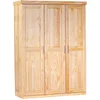 Image de Inter Link - Armoire - Armoire à portes battantes - Armoire à linge - Armoire-penderie - Armoire de chambre à coucher - 2 portes - Pin massif - Pelle - Naturel laqué