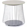 Image de Inter Link - Table basse - Table d'appoint - Table de salon - Structure métallique - Plateau supérieur en verre gris Pantone - Pour salon, bureau, chambre - 50 x 50 x 50 cm - Rivoli