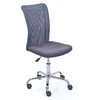 Image de Inter Link   Chaise de bureau pour enfants   Fauteuil pivotant et ergonomique   Réglable en hauteur   Pied métal chromé  Revêtement tissu Mesh respirant   Pivotant à 360° - Gris   Bonnie
