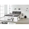 Image de Links - Lit 2 personnes pin massif multi-rangements tl 140x200