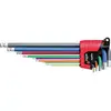 Image de Wiha 369E9F 6 pans intérieurs Jeu de clés mâles coudées 1.5 mm, 2 mm, 2.5 mm, 3 mm, 5 mm, 6 mm 9 pièces