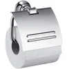 Image de Hansgrohe 42036820 Porte-rouleau de papier toilette avec couverture, nickel brossé