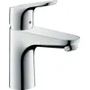 Image de hansgrohe Focus - Mitigeur de lavabo avec tirette et vidage, Robinet de salle de bain avec hauteur sous bec 100 mm, économie d'eau (EcoSmart), Chromé