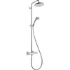 Image de hansgrohe Croma Colonne de douche 220 1 jet EcoSmart 9 l/min avec mitigeur thermostatique, chromé, 27188000