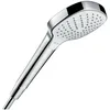 Image de hansgrohe Croma Select E - Pommeau de douche économie d'eau avec 9 l/min (EcoSmart), Douchette à main avec 3 types de jet, Douchette carré (110 x 110 mm), Blanc/chromé