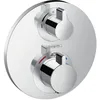 Image de hansgrohe Ecostat S Set de finition pour mitigeur thermostatique encastré avec robinet d'arrêt, chromé, 15757000