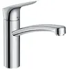 Image de hansgrohe Logis M31 - Mitigeur de cuisine, économie d'énergie (CoolStart), 1 jet, Robinet avec hauteur sous bec 160 mm, Robinetterie avec bec pivotant, Chromé, 71839000