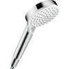 Image de hansgrohe Crometta - Pommeau de douche 2 types de jet, Douchette à main ronde (diamètre 100 mm), Blanc/chromé, 26330400