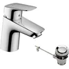 Image de hansgrohe Logis Logis 70 Mitigeur lavabo, avec tirette et vidage métallique, chromé, 71170000