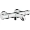 Image de hansgrohe Ecostat 1001 CL - Mitigeur baignoire thermostatique, Robinet de baignoire avec arrêt de sécurité (SafetyStop) à 40°C, Thermostat rond, 2 sorties, Chromé, 13201000