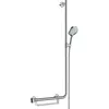 Image de hansgrohe Raindance Select S Set de douche 120 3 jet avec barre Unica'Comfort110 cm et poignée d'appui à gauche, chromé, 26326000