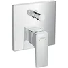 Image de hansgrohe Metropol Mitigeur mécanique bain encastré avec poignée étrier et combinaison de sécurité, chromé, 32546000