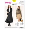 Image de Burda B6845 Patron de Couture Manteau et Veste 19 x 13 cm, 36-46, 10-12-14-16-18-20, Black/White